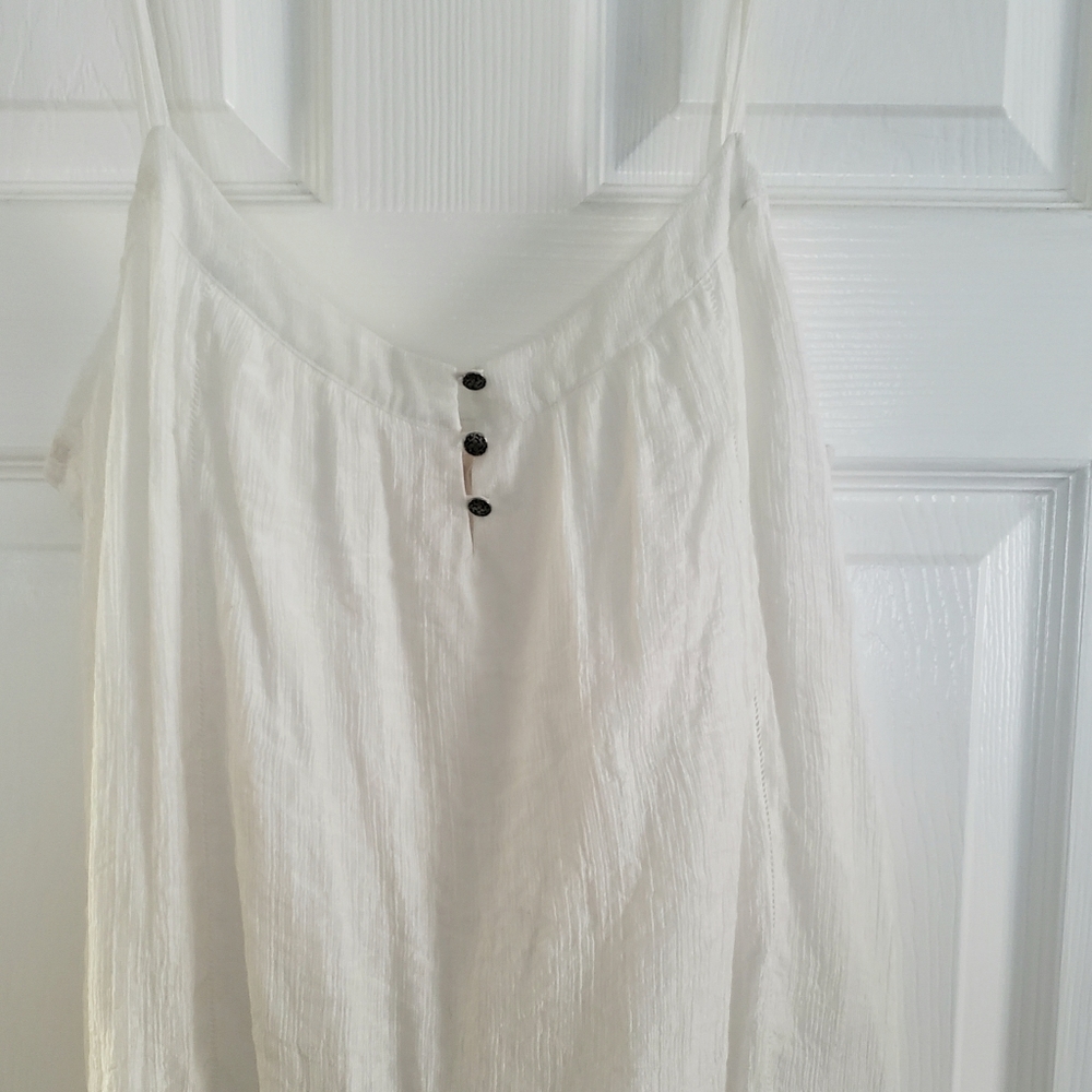 Quiksilver White Textured Top